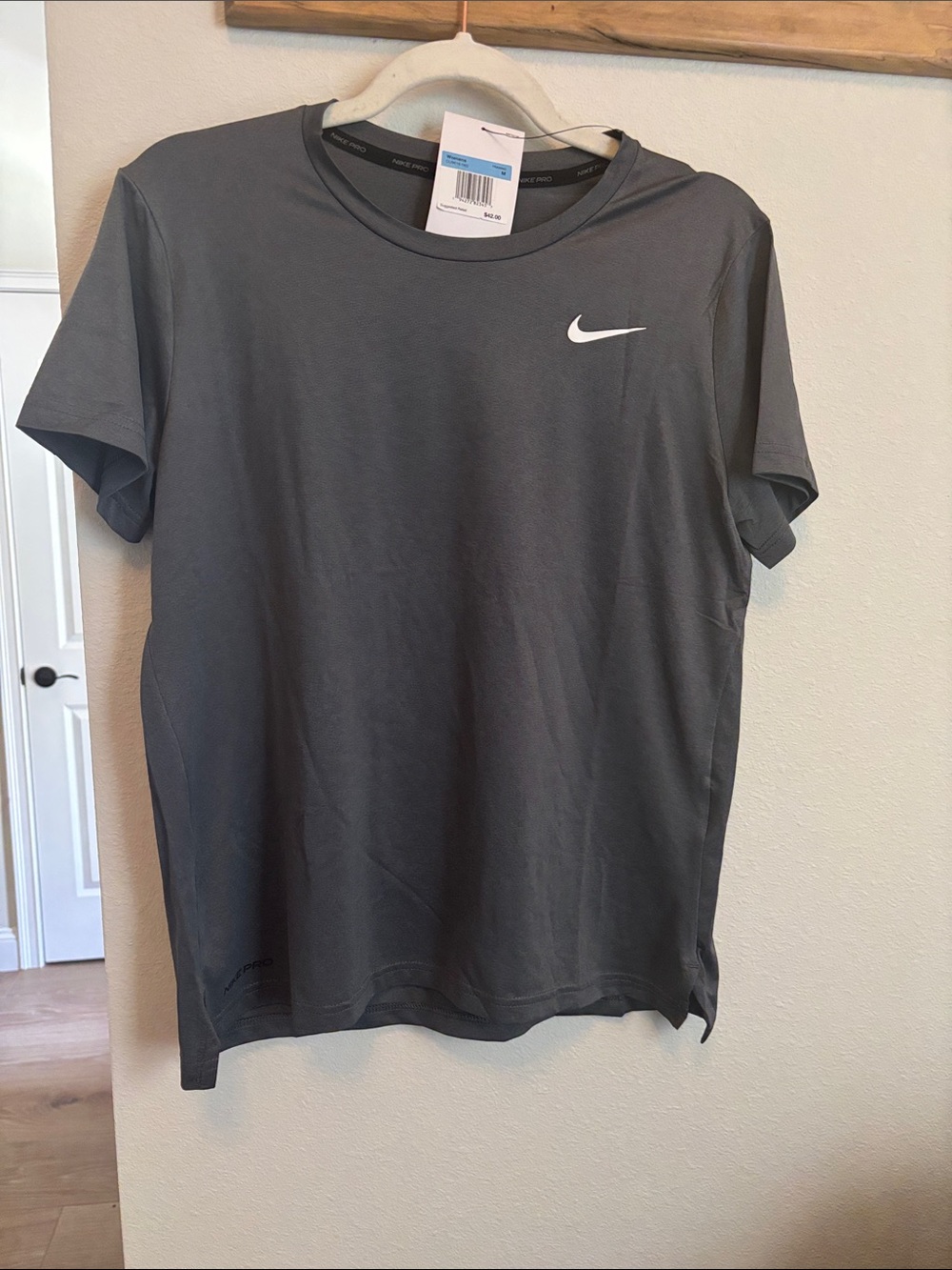 Nike Women's Dark Gray Dri-FIT Short Sleeve Crew Tee